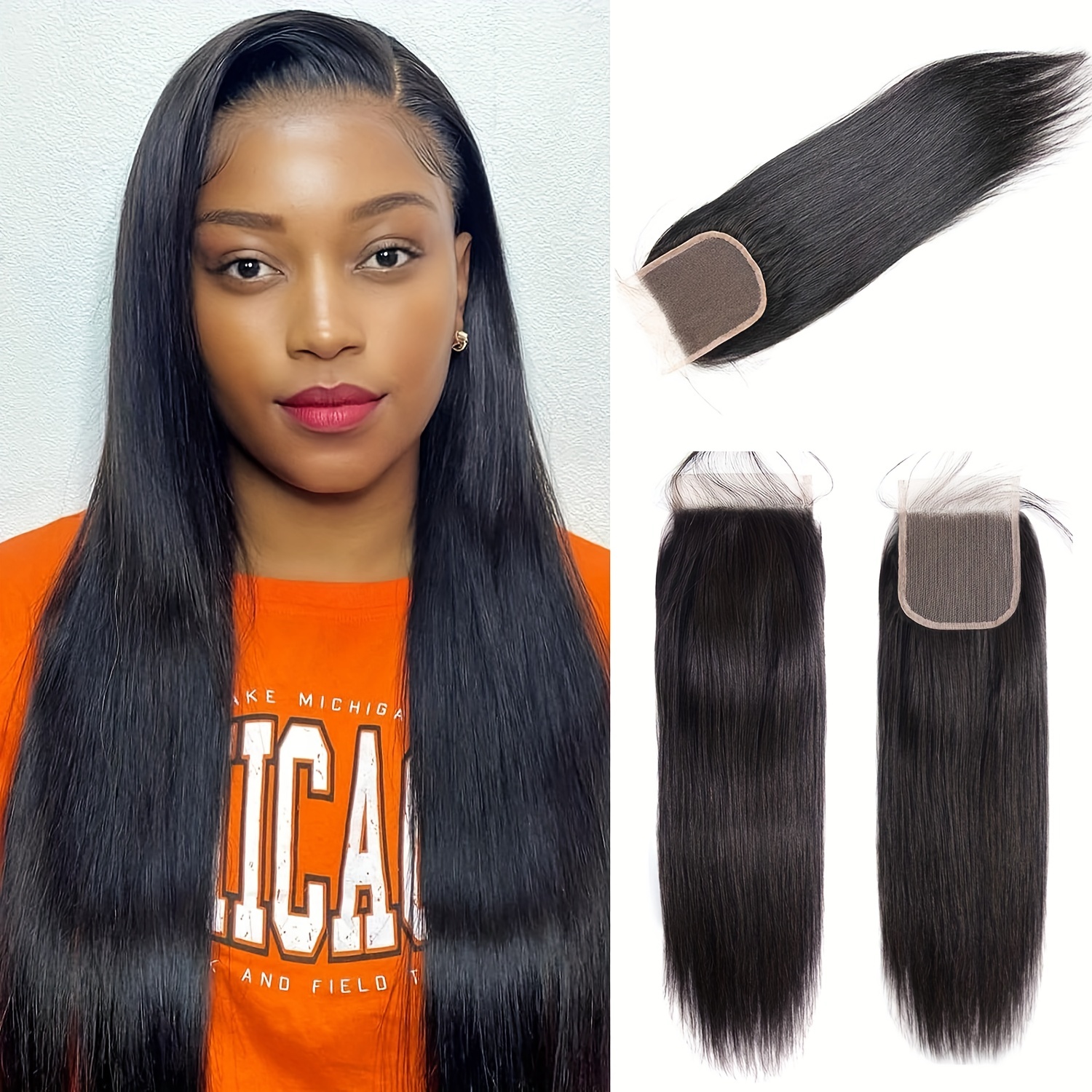4X4 Closure Only Water Wave Frontal Straight Frontal Closure Body Wave  Human Hair Frontal Transparent HD Lace Frontal Wet and Wavy Brazilian  Virgin