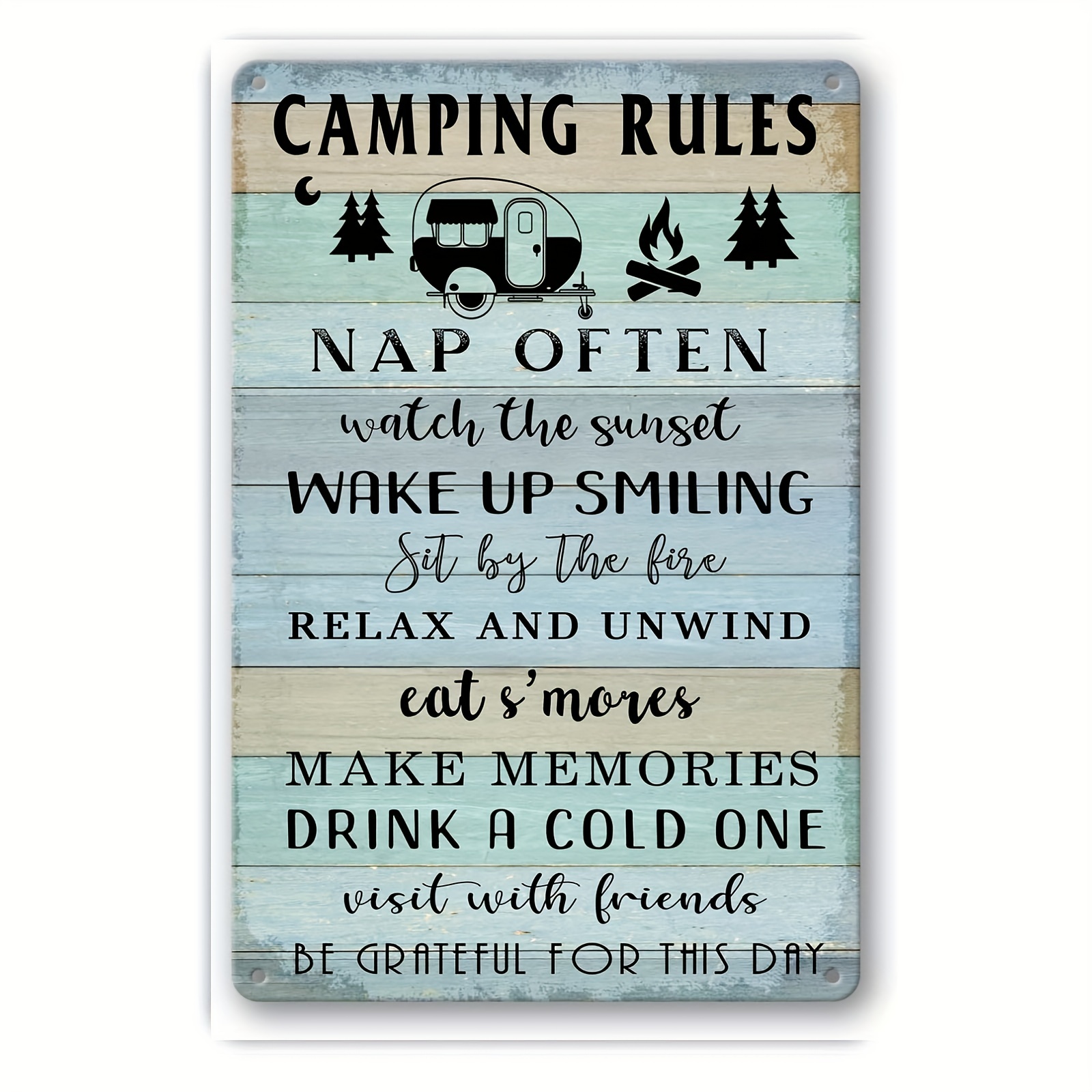 camp rules sign