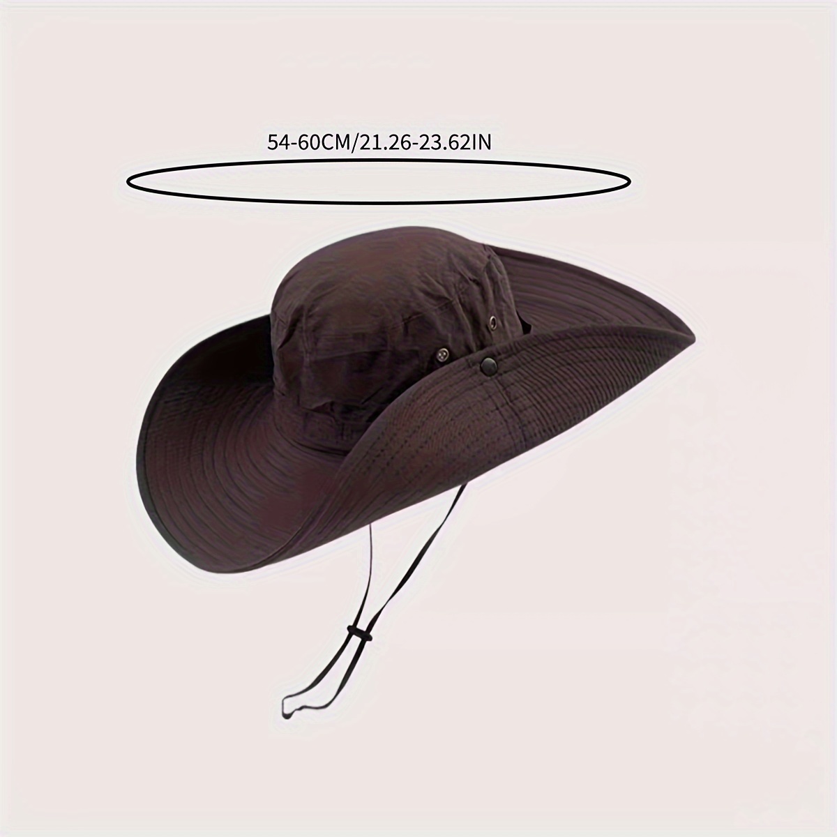 Fishing Hat Breathable Quick Dry Wide Brim Cowboy Style Elastic