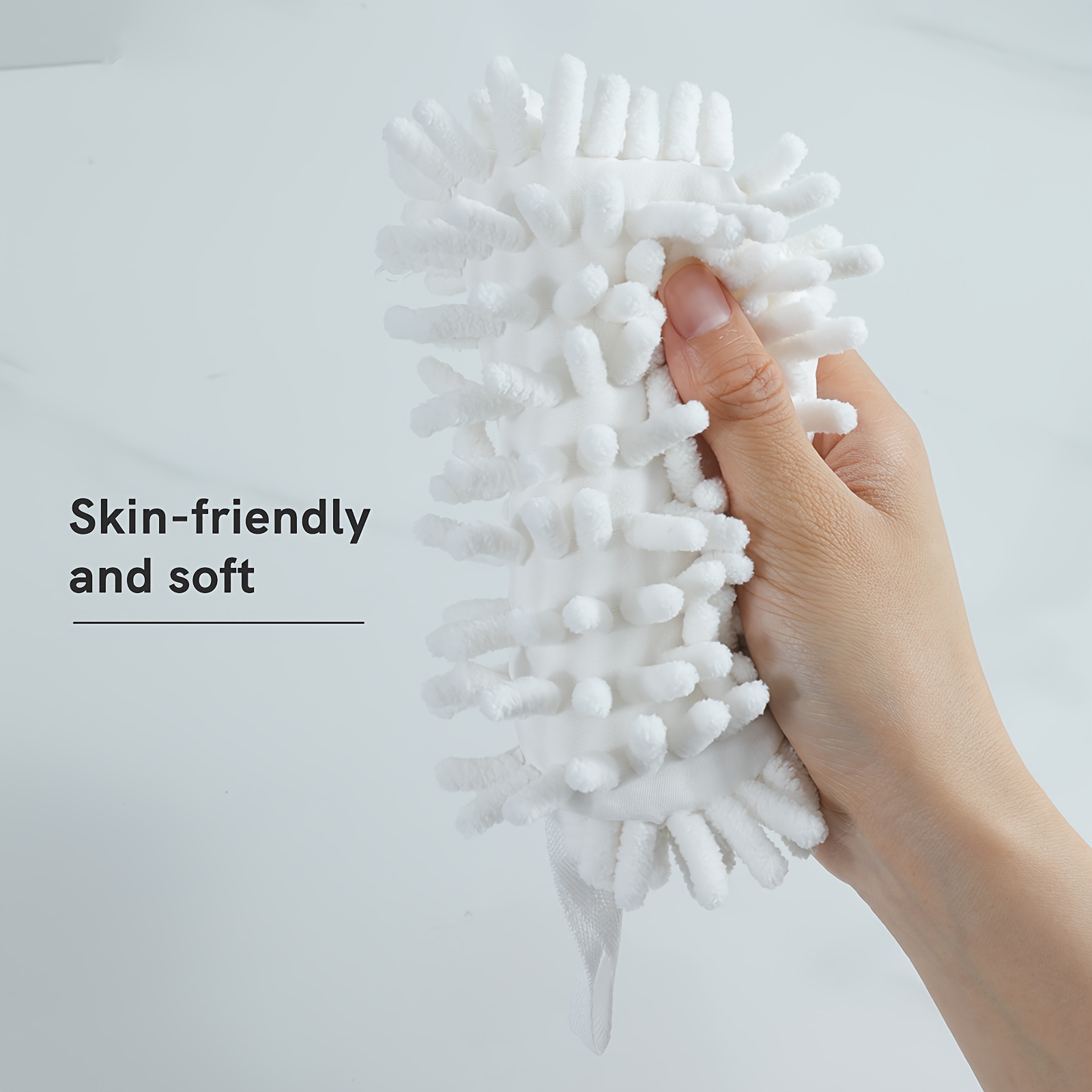 Fuzzy Ball Towel White/gray - Dry Your Hand Instantly Conveniently With  This Creative Bath Towel Decorative