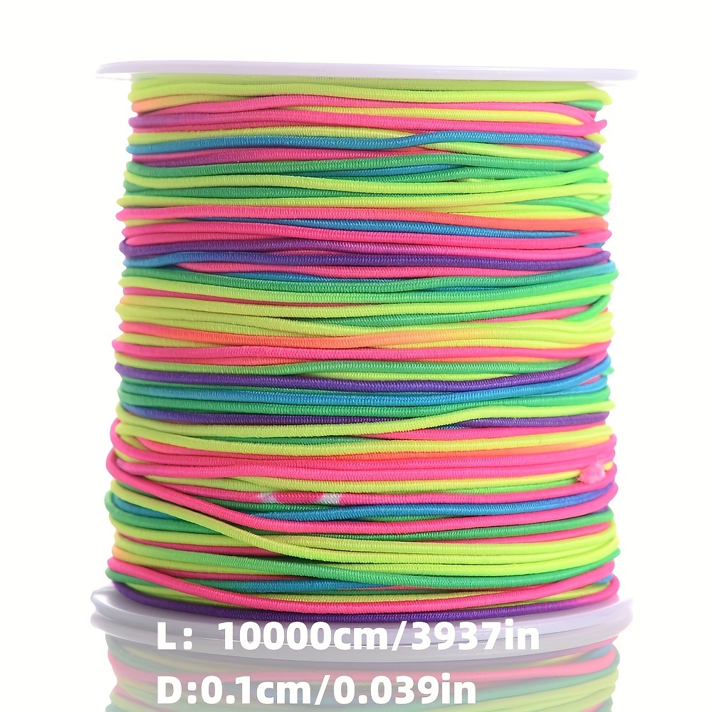100 M/rollo 1mm Cordón Elástico Hilo Color Degradado Cuerda - Temu