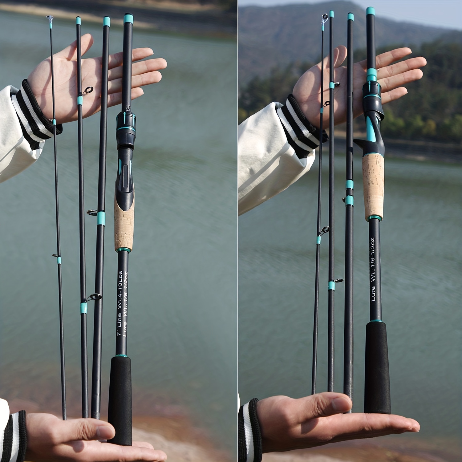 2 Sections Fishing Rod Cork Handle Perfect Bass Salmon - Temu Italy
