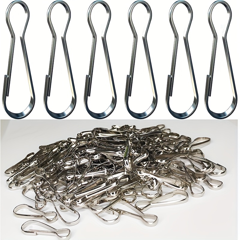 50pcs Lanyard Clips, Lanyard Hook, Buckle Hook, Closure Spring Hook, Small  Size For Crafts Lanyard Metal Key Chain Ring Making