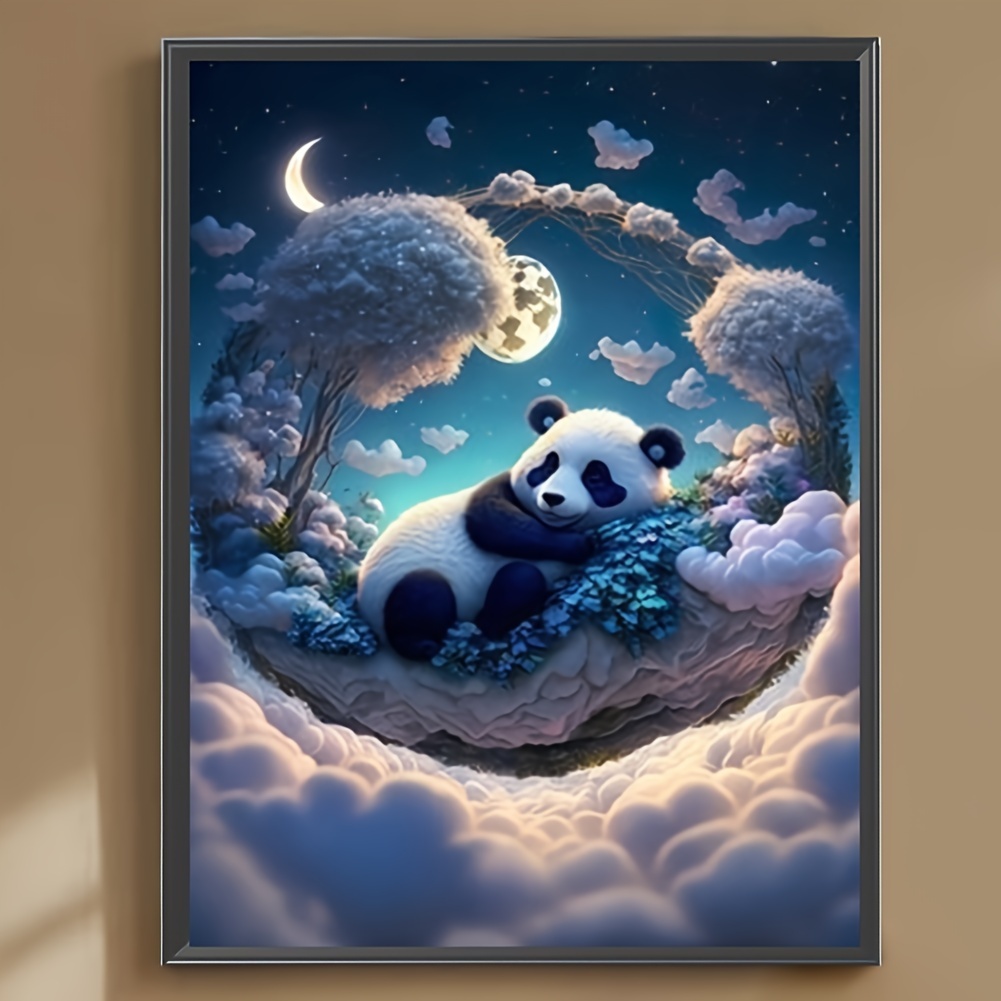 Diamond Art Panda, Diamond Painting Stickers, DIY 5D, 5D Painting, Cute  Stickers, Panda Stickers 