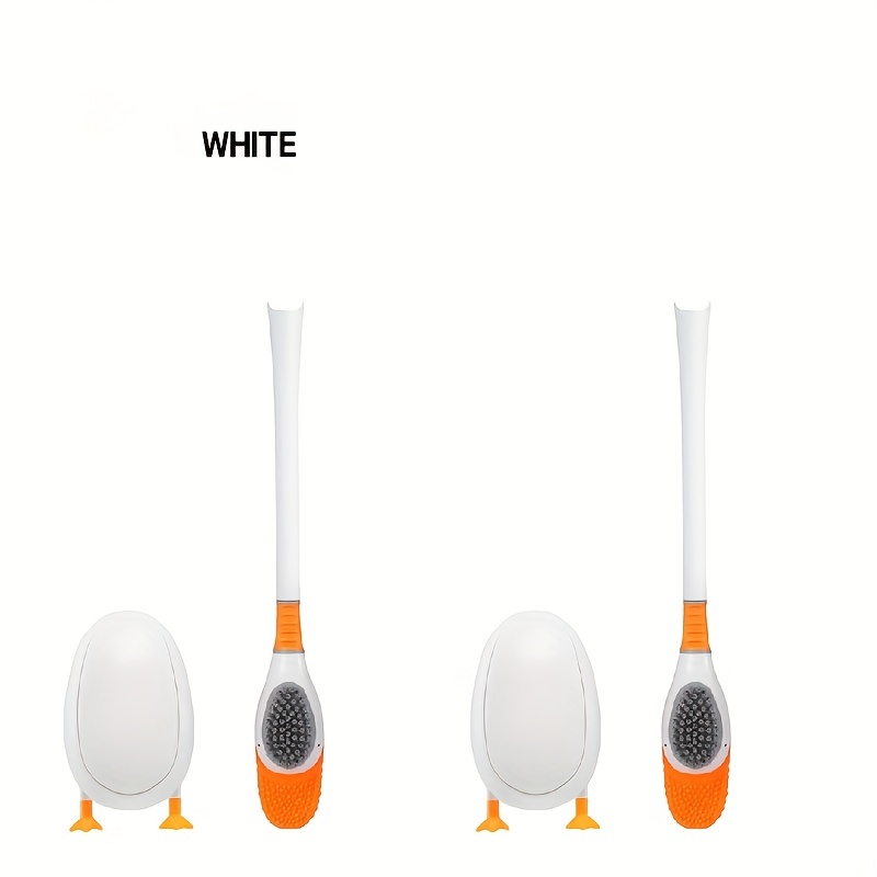 Brosse de toilette en silicone canard avec support