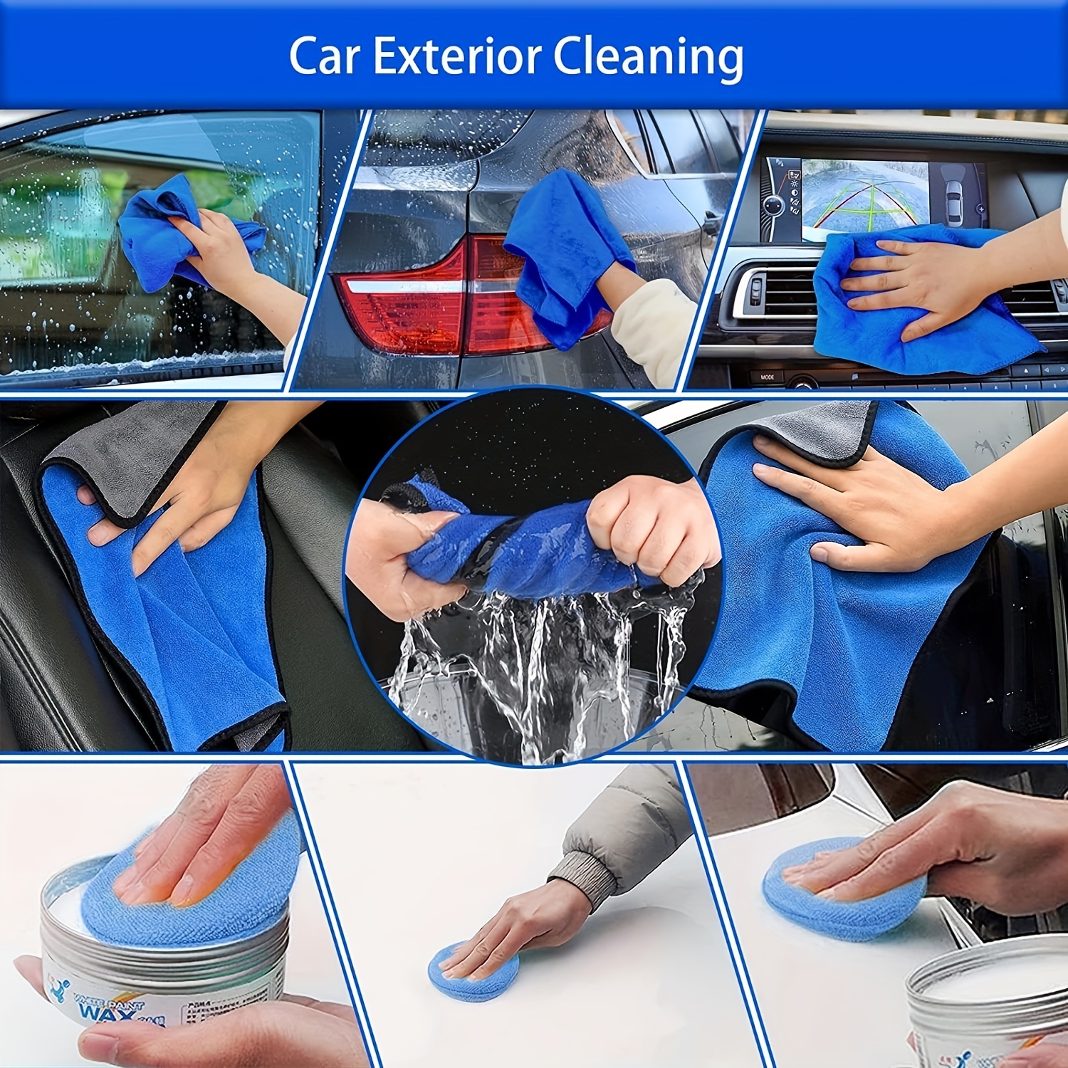 Car Window Cleaner Windshield Cleaning Tool Auto Glass Cleaner Wand With  Reusable Microfiber Aluminum Handle Glass Wiper Kit - Temu United Arab  Emirates