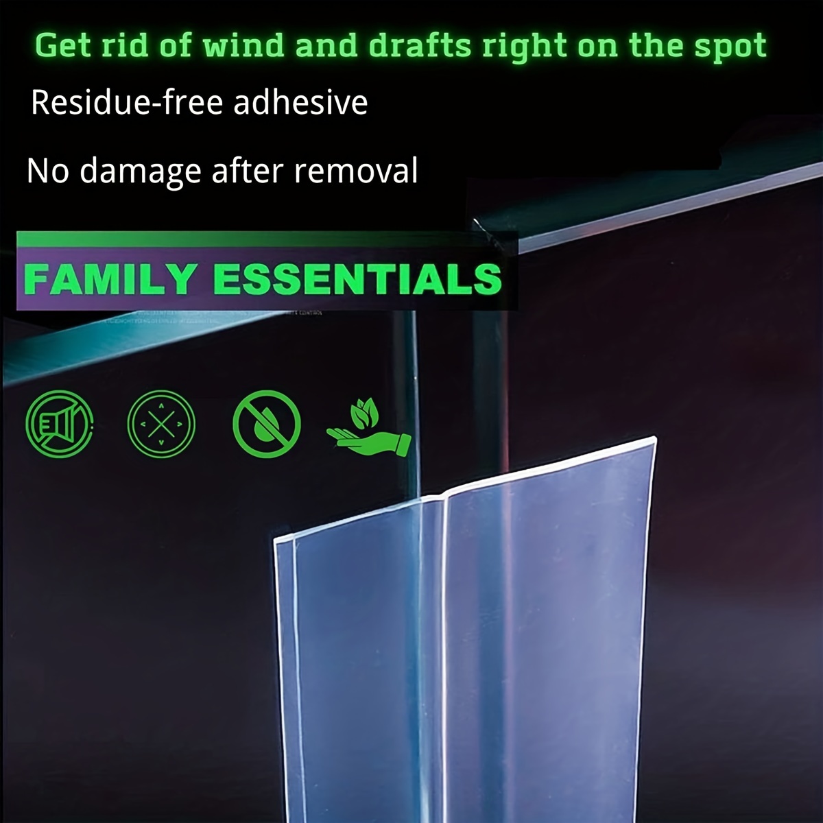 Upgraded Weather Stripping Door Seal, Door Draft Stopper Silicone Seal