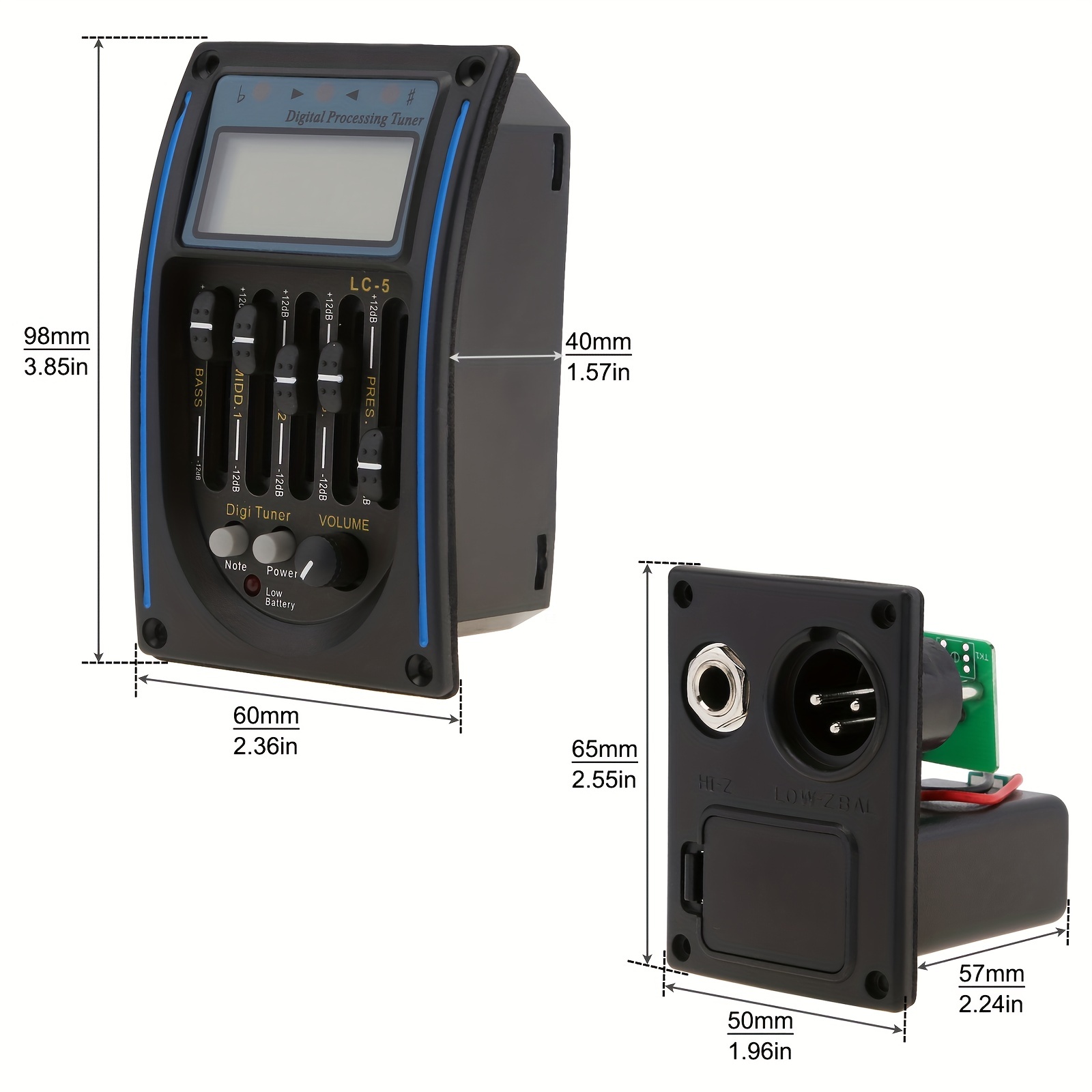 5 band Acoustic Electric Guitar Preamplifier Eq Equalizer Temu