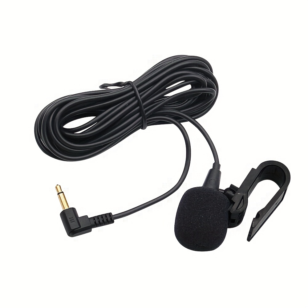 Rdeghly Mini microphone externe de 3,5 mm pour autoradio stéréo GPS Bluetooth  Bluetooth Radio DVD, microphone de voiture de 3,5 mm, microphone de voiture  audio