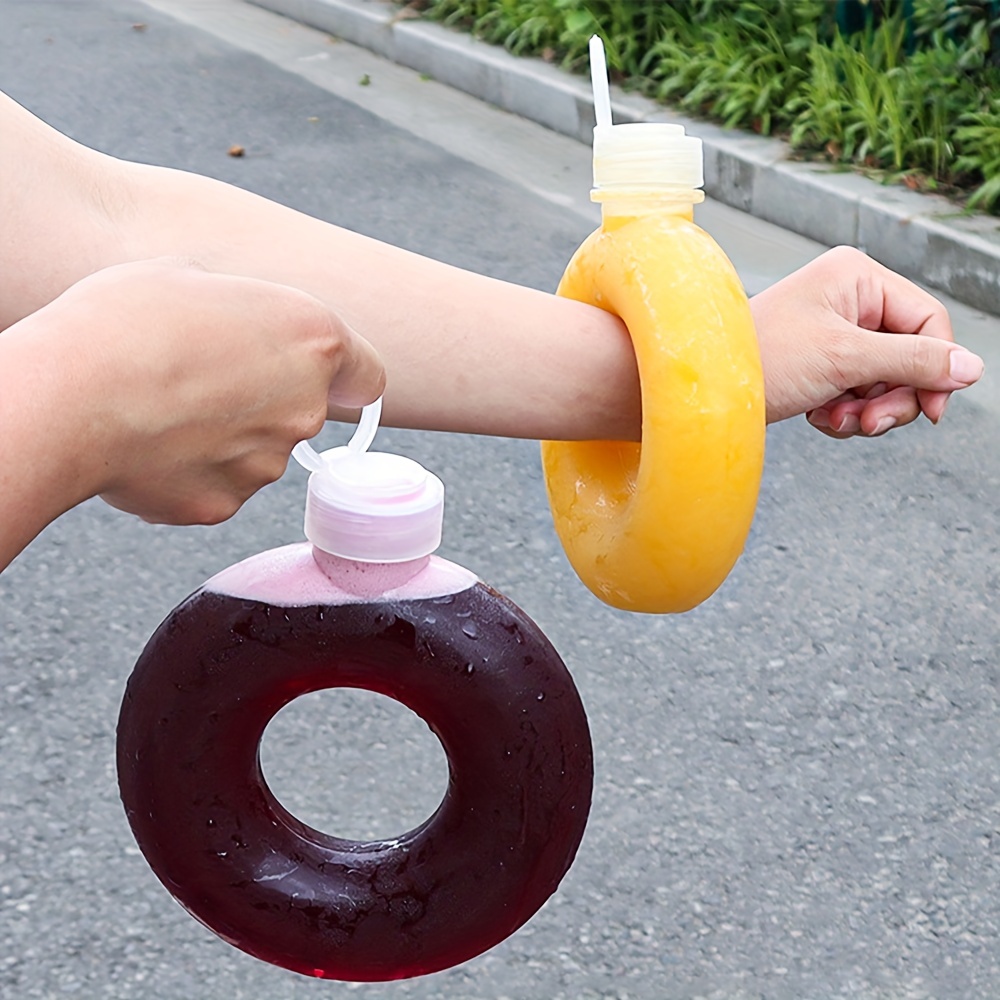 Hadanceo Drinking Cup Double Handle 1 Set Reusable Big Belly Donut Drink  Bottle Widely Used Cute for Outdoor 