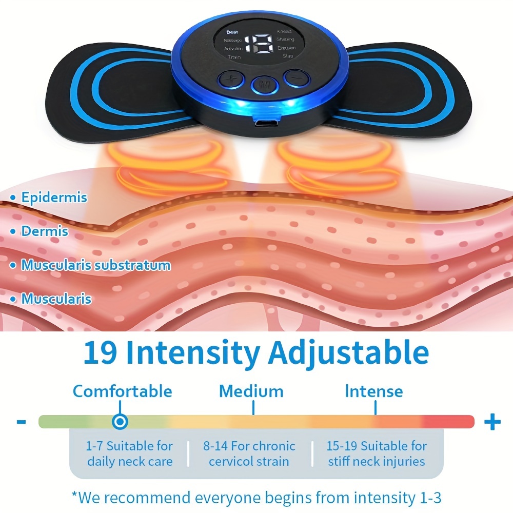 Intelligent Portable Ems Mini Full Body Massage Patch Multifunctional Small  Shoulder And Neck Electric Meridian Pulse Massage - Temu Netherlands