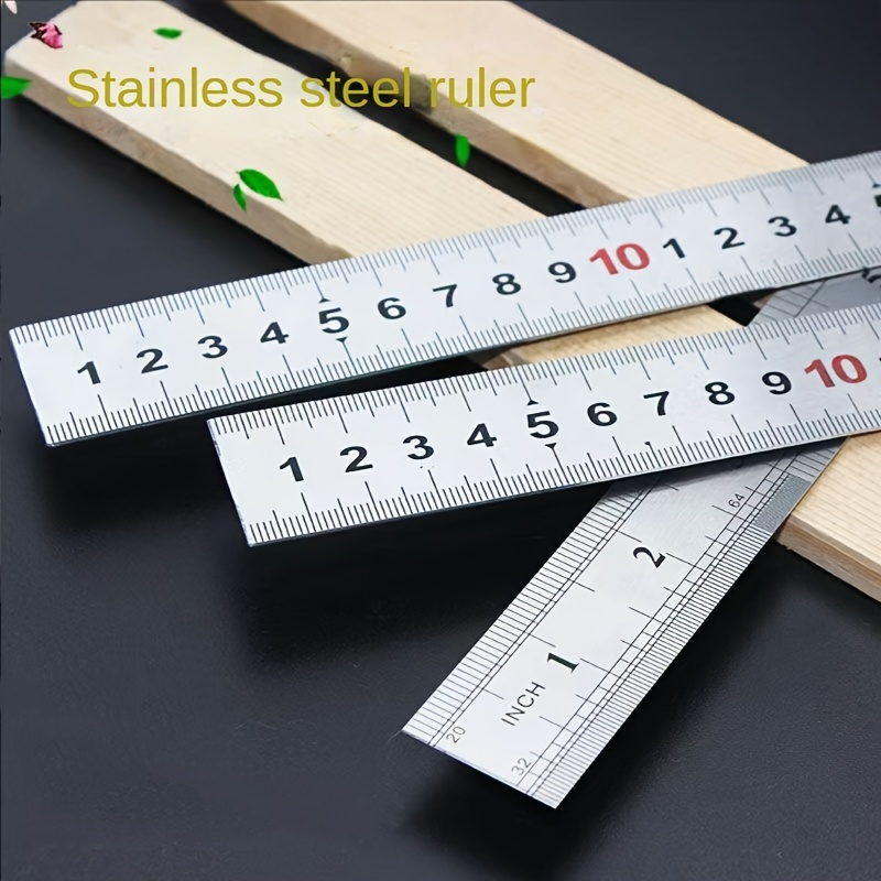 Stainless Steel Ruler, 6 8 12, Steel Ruler With Inch And Metric, Machinist  Ruler, Metric Ruler, Imperial Ruler, For School, Office, Home, Engineer,  Craft - Temu United Arab Emirates