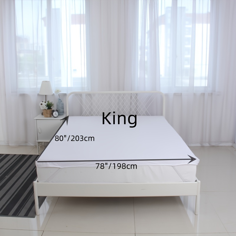 1pc Waterproof Bed Mattress Cover Suitable For Bed Sizes, Poly Jersey Elastic Corner With Layer, Machine Washable Breathable Cover Fits Single/double/ Beds For,, Dorm Use