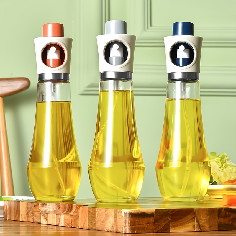 Rociador de aceite de oliva de vidrio de 7.1 fl oz para cocinar,  dispensador de aceite, rociador de botellas, pulverizador de vinagre de  aceite