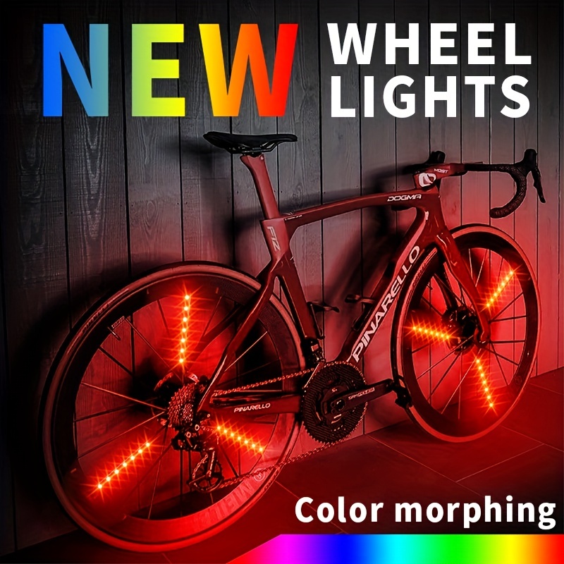 144 LED RGB DIY Programmation colorés roue de vélo éclairage vélo de  système d'affichage - Chine Roue de bicyclette de la lumière, témoin de roue  de vélo de bricolage