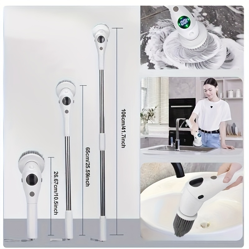 Electric Cleaning Brush Adjustable Waterproof Cleaner Wireless