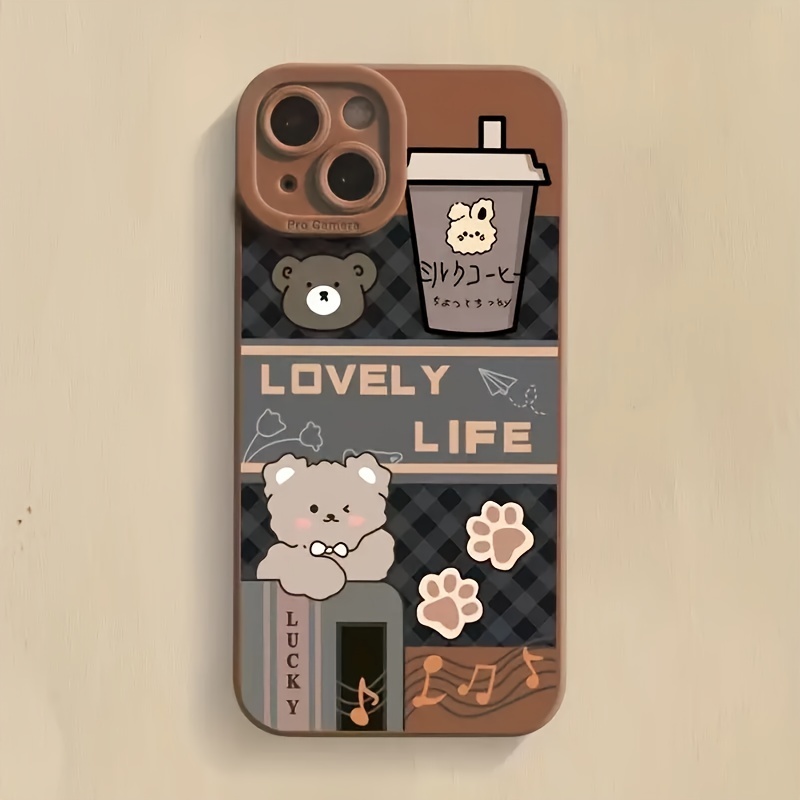 Cartoon Bear 13/14 Mobile Phone Case Soft Shell - Temu