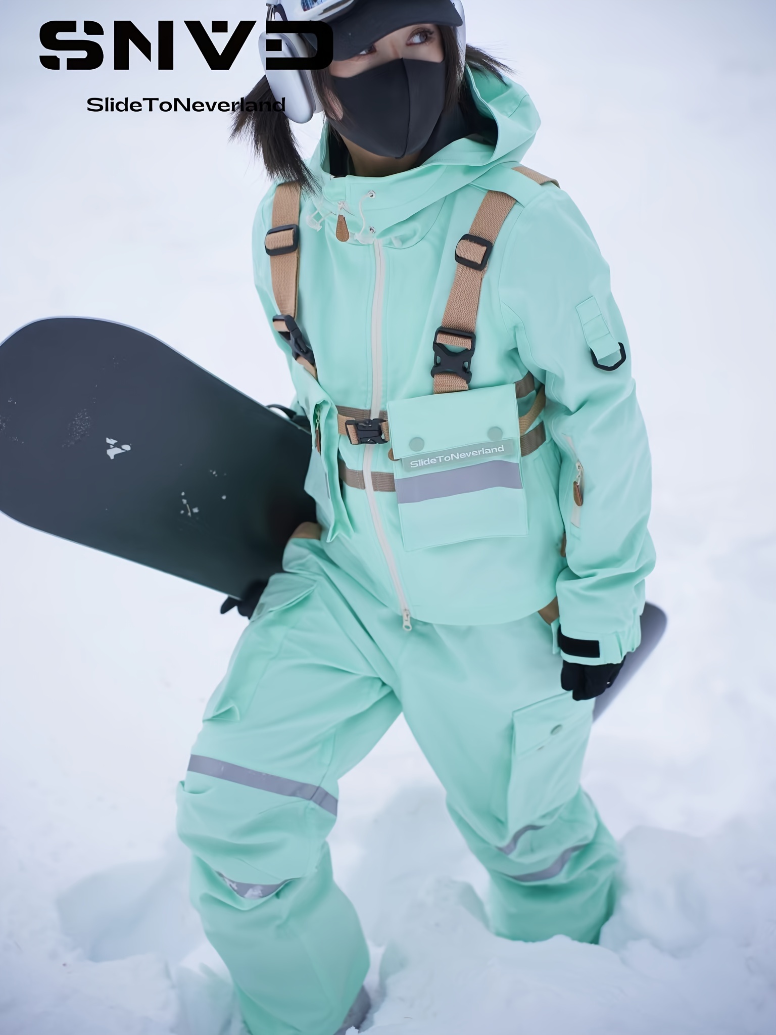 Chaqueta de esquí para mujer Chaqueta de nieve para mujer Abrigo de esquí  impermeable Abrigo de nieve Cálido invierno con capucha Chaquetas de  snowboard de montaña Fridja BV0+5619