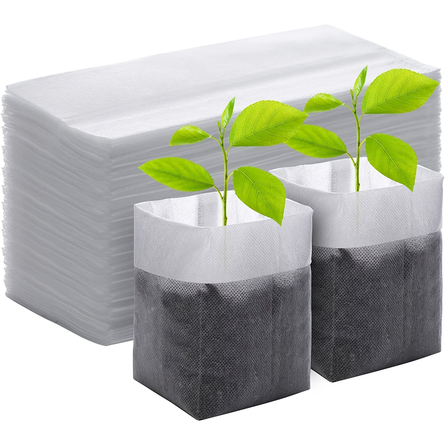 100pcs Nursery Growing Bags for Planting Seedling Cutting Clones