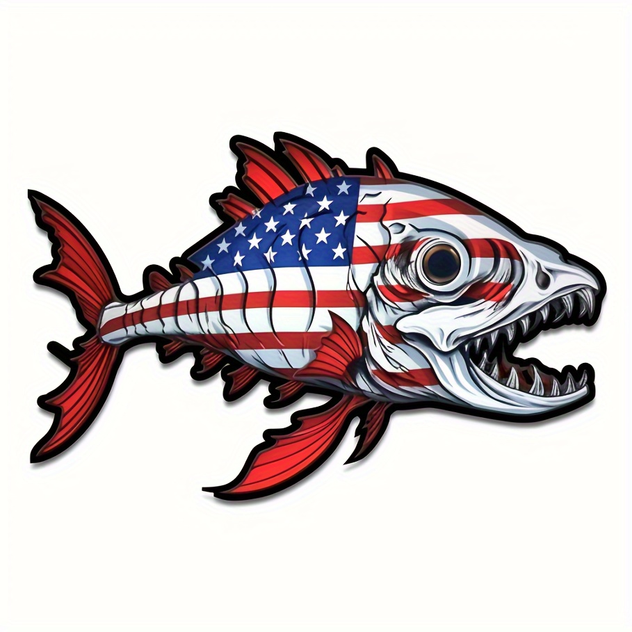 Show Patriotism Usa Bone Fish Sticker Decals! - Temu