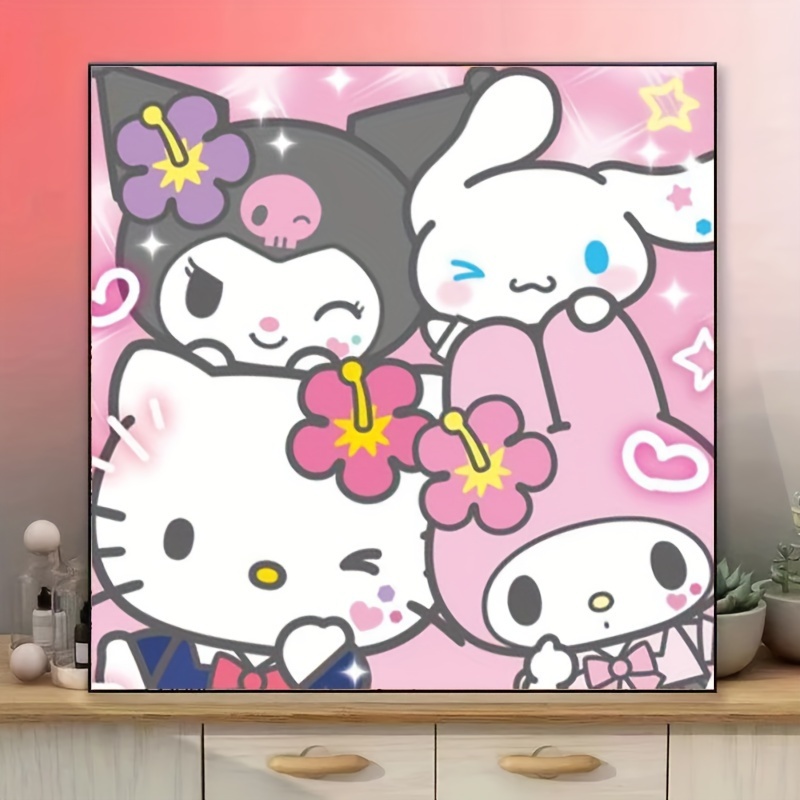 Sanrio Hello Kitty Cat Items Twelve Constellation Diamond Painting  Children's Handmade DIY Framed Cross Stitch Room Decor Gifts - AliExpress