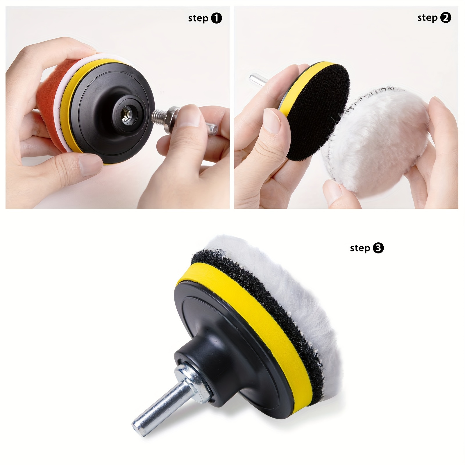 Car Sponge Polishing Kit 22~ Self adhesive Sponge Wool - Temu