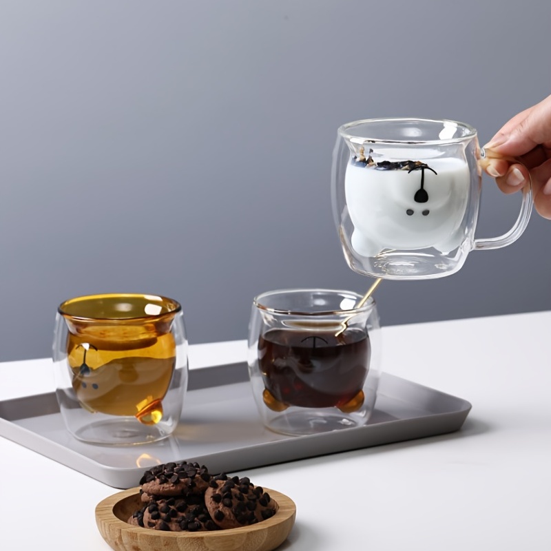 Tazas de café de cristal, tazas de café aisladas de doble pared tazas de  café tazas de té tazas de café café café café café café café café café café