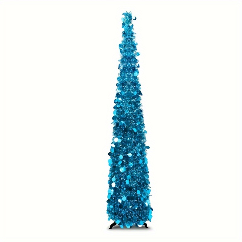 1個、ポップアップクリスマスツリー、5FT/1.5M折りたたみ式人工クリスマスツリー、見掛け倒しの小さな鉛筆のクリスマスツリー、ホームホリデー暖炉パーティー屋内屋外クリスマス装飾用