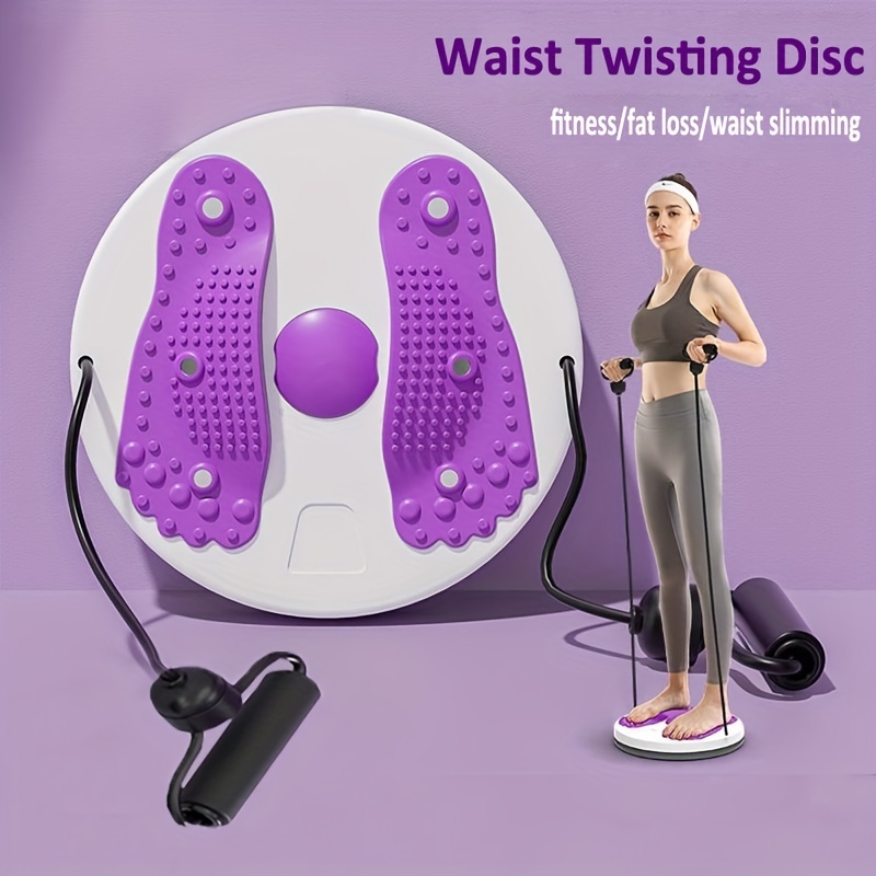 Exercise Waist Twisting Disc with 6 Magnets Fitness Twister with Handles  Trims Waist Arms Hips and Thighs (Purple)