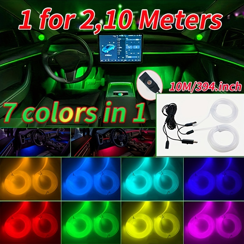 Car Interior Lights Decorative Ambient Lights Neon Rgb 7 - Temu