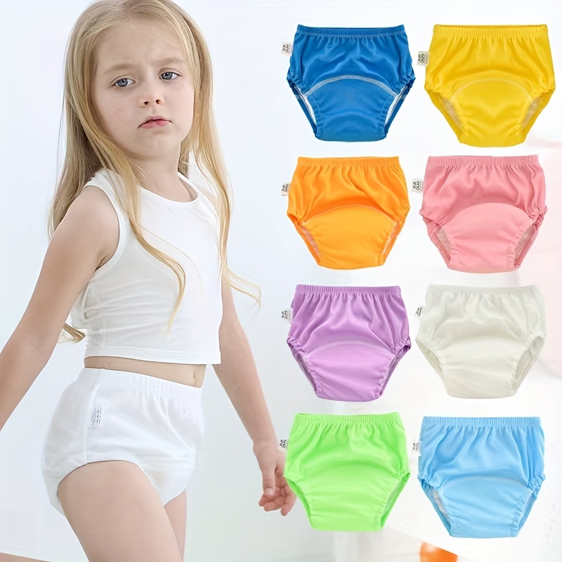 6 couches bébé couche couches lavables réutilisables imperméables bébé coton  formation sous-vêtements pantalon couche M （6-12 kg） (Trojan)