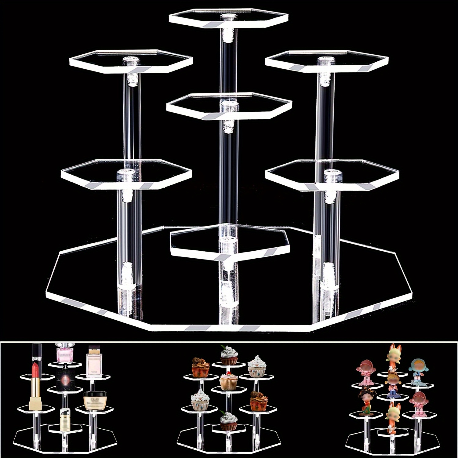 Acrylic Display Stand Transparent Perfume Organizer Bland - Temu