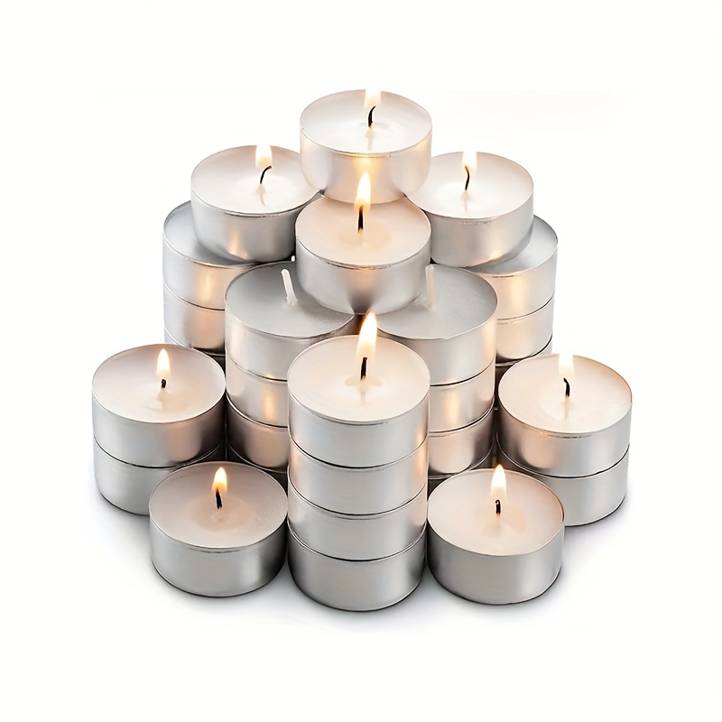 10 pezzi Tealight candele , senza fumo , & lunga durata paraffina candele ,  piccolo mini candele per casa , piscina , matrimoni 