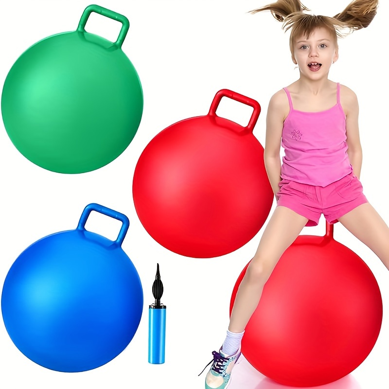 Pelota saltarina para niños de 7 a 9 años (pelota hippity hop, hopping  ball, pelota saltarina con asas, sit & bounce, canguro saltarín, pelota de