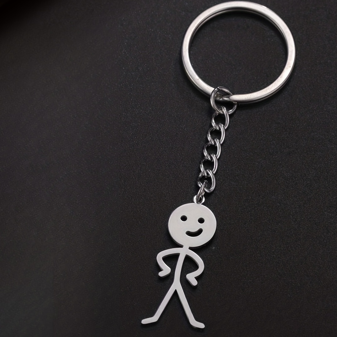 Acheter Porte-clés Doodle drôle en acier inoxydable, accessoires