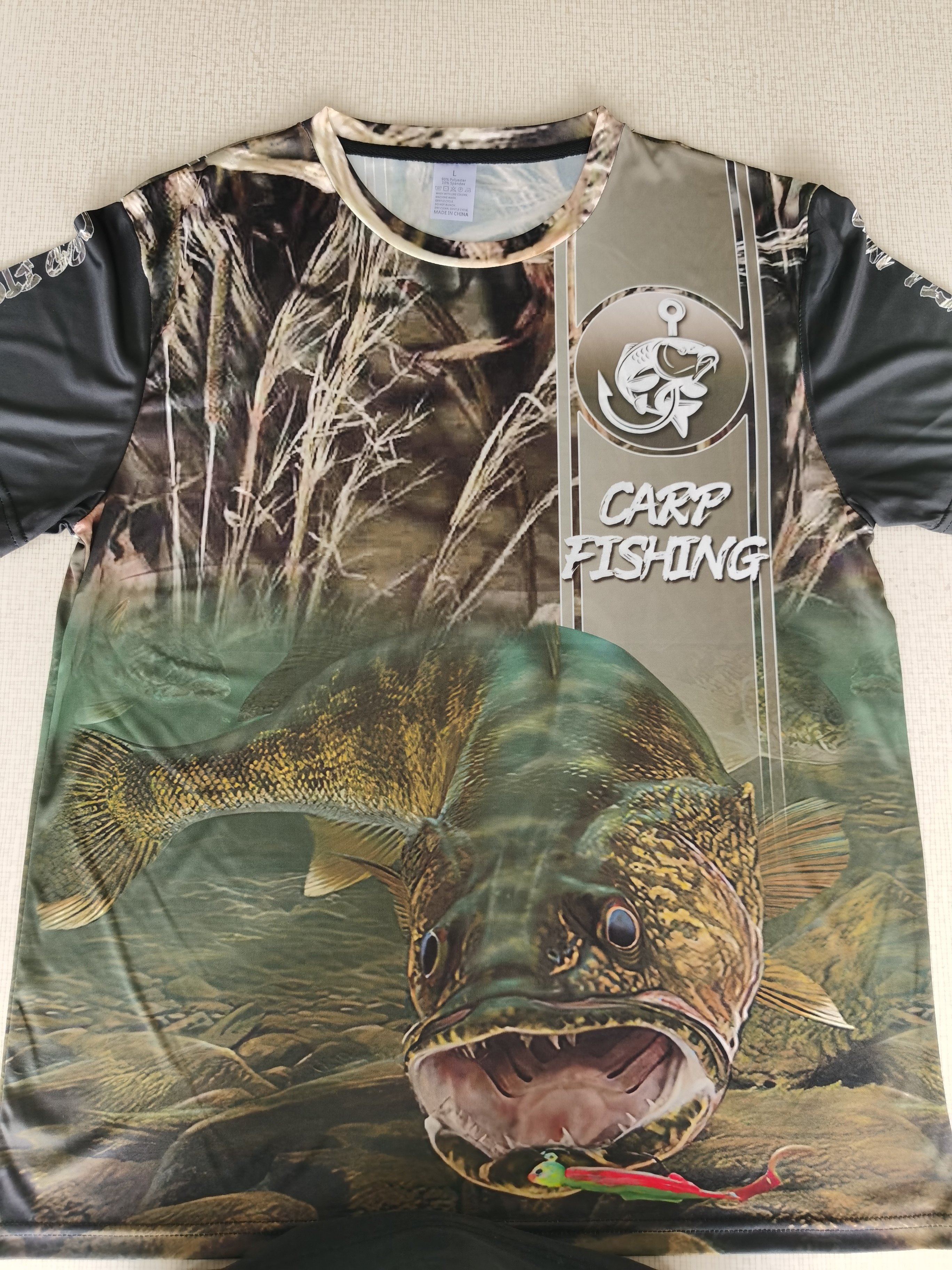  ZAVAYA 3D Bass Fishing Shirts for Men, Camouflage Fish Reaper  Print Animal Art Summer Short Sleeve Harajuku T-Shirt (Color : Fishing  Happy, Size : XX-Large) : Clothing, Shoes & Jewelry