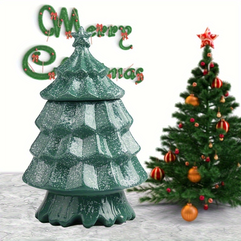 Green ceramic store christmas tree