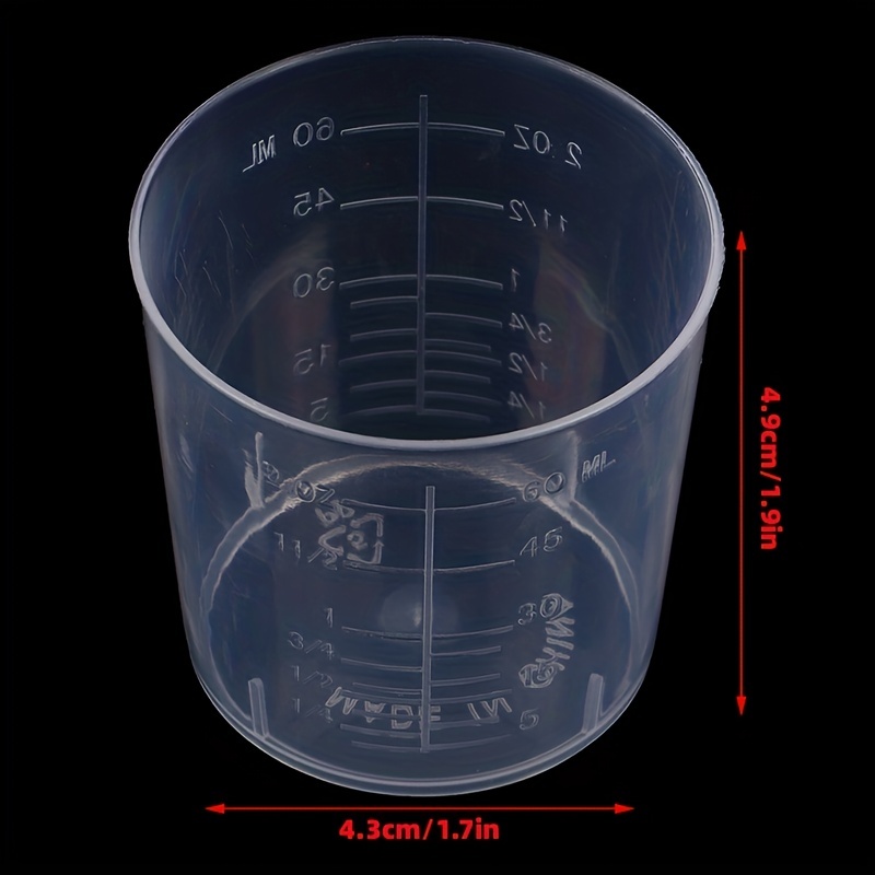 Measuring Jug Plastic Beaker Transparent Measuring Cup Chemical Resistant 