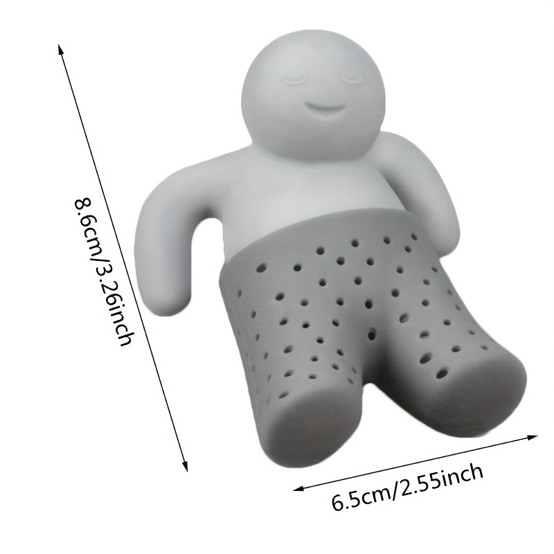 Creative Tea Strainer Food Grade Silica Gel Tea Filter Mr.Tea Villain  Shaped Silicone Tea Maker