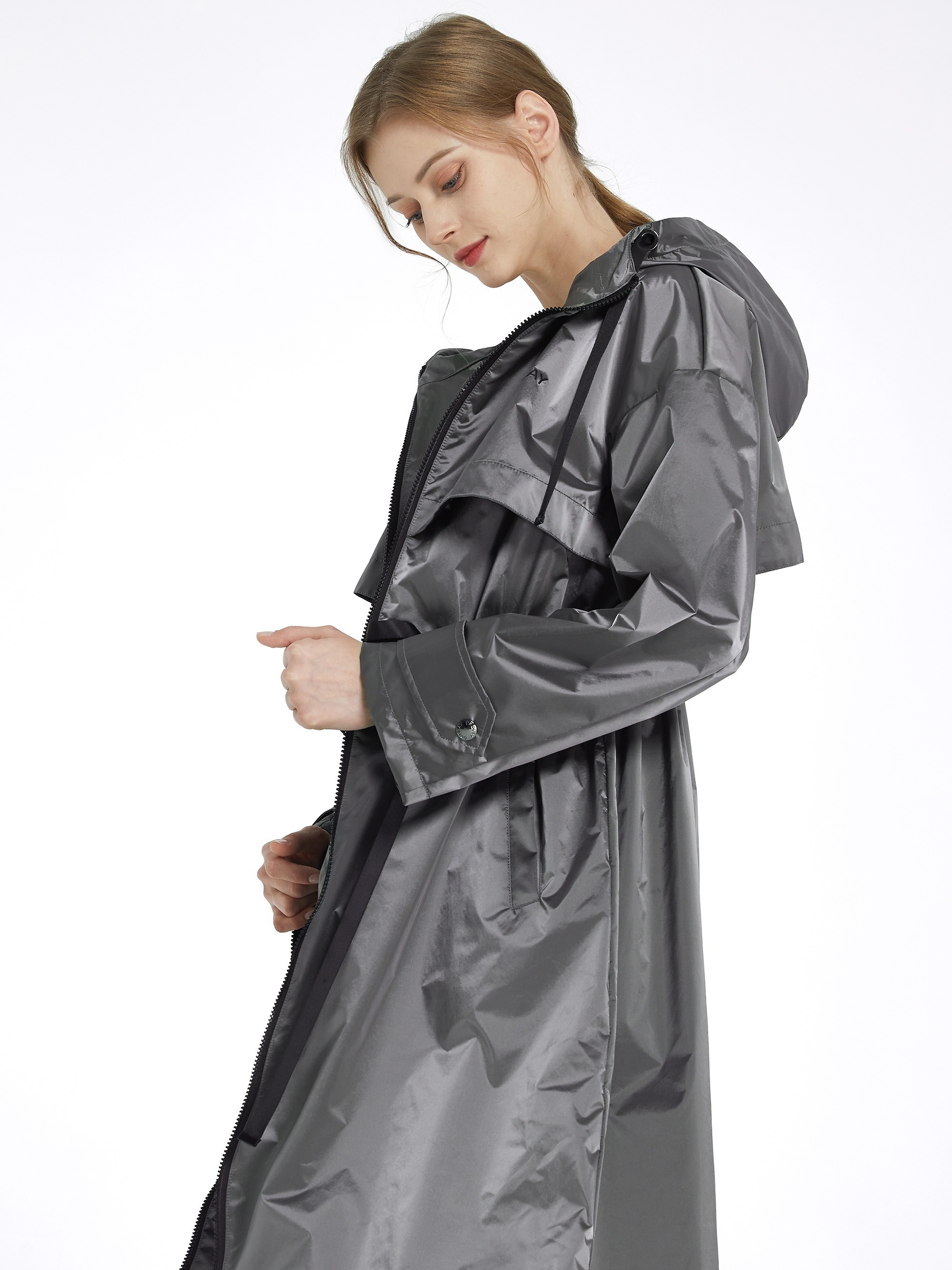 Chubasquero largo suelto, capa impermeable para mujer, abrigo asimétrico  púrpura, impermeable con capucha, impermeable de gran tamaño, chaqueta de  lluvia maxi, Nara SHP007 -  México