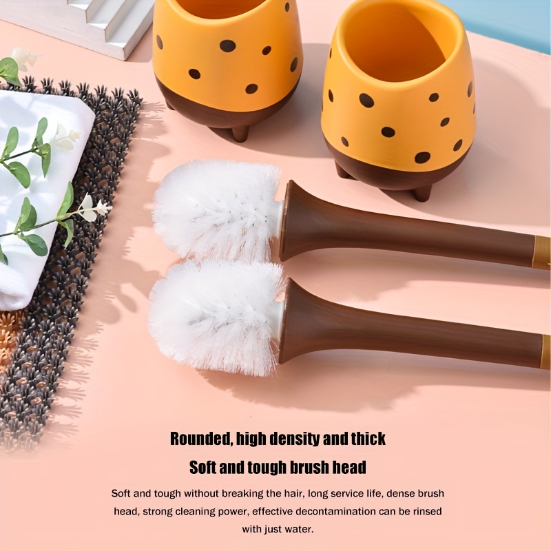 1pc Long Handle Cleaning Brush Free Standing Toilet Brush With Holder Box  Household Scrubbing Dead Corner Cleaning Brush Suit For Toilet Bathroom, Shop The Latest Trends