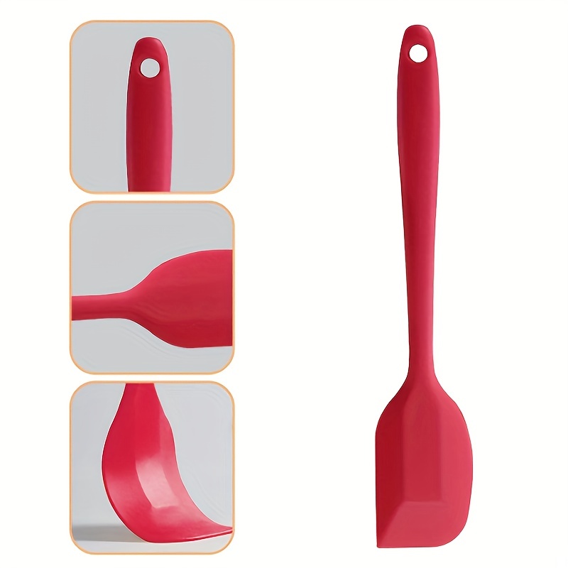 Large And Small Silicone Spatulas, Oil Brush, And Long Macaron Spatula -  Essential Baking Supplies For Cakes, Cheese, And More - Temu