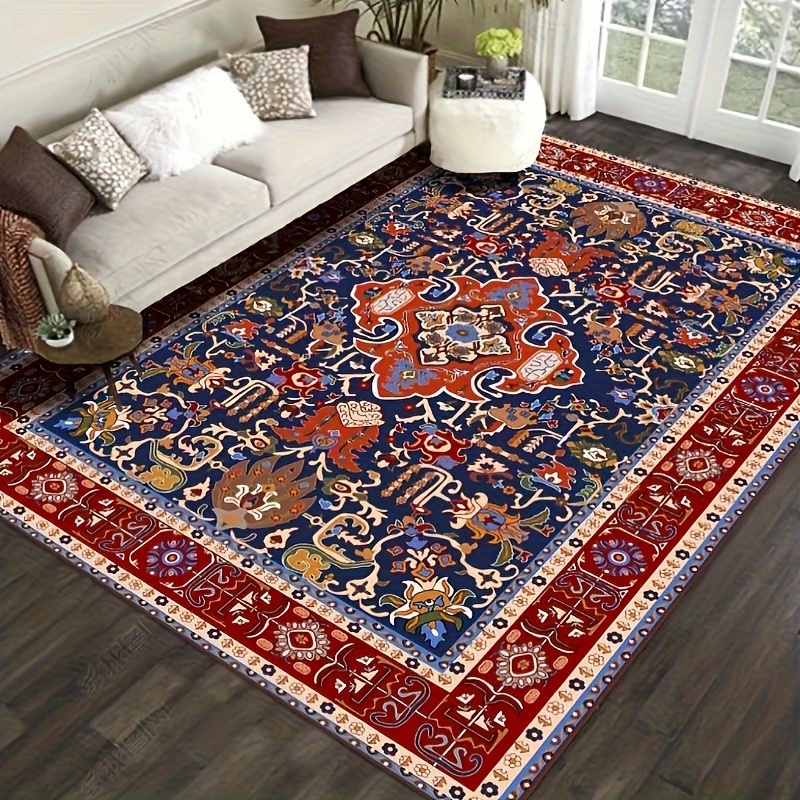 1pc Bohemian Style Carpet-Rug For Living Room, Light Weight, Dirt  Resistant, Washable, Anti-Skid