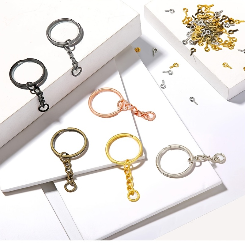 Stainless Steel Rings Split Key Rings Bulk Keychain Crafts - Temu
