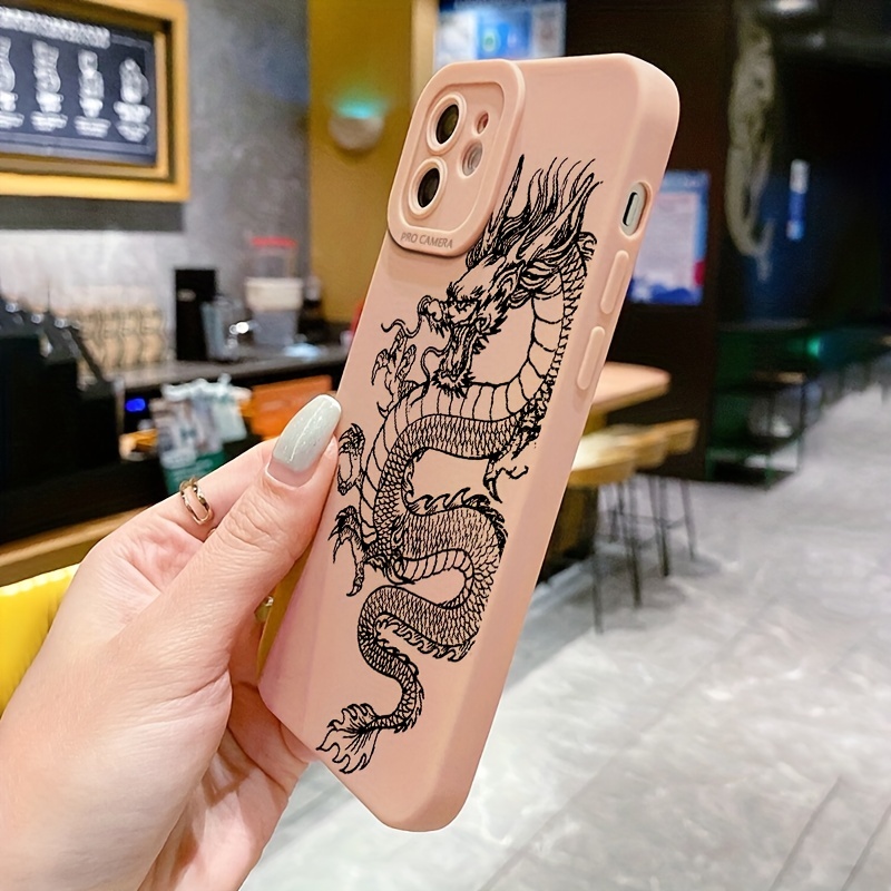 Funda Móvil Dragón Chino Anticaída Silicona Iphone 14 Pro - Temu Chile