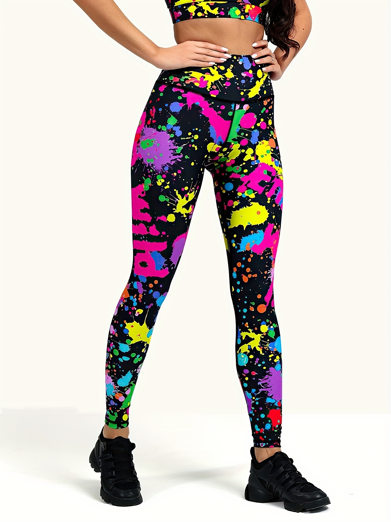 Color Block High Waisted Workout Leggings