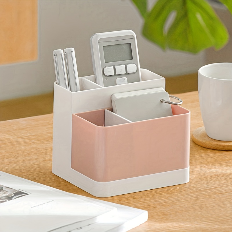 Desktop Storage Organizer Pen Pencil Card Holder Box - Temu