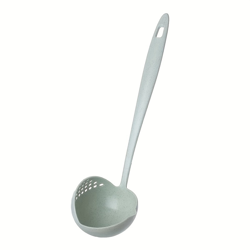 Eco Friendly 2 in 1 Filter & Soup Spoon Long Handle Plastic Hot Pot Utensil
