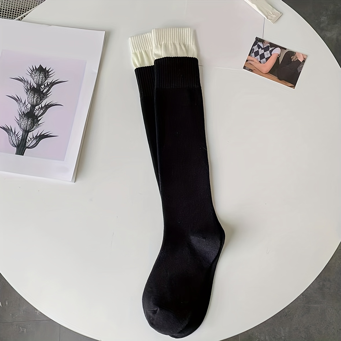 Colorblock Calf Socks - College Style Knee High Socks