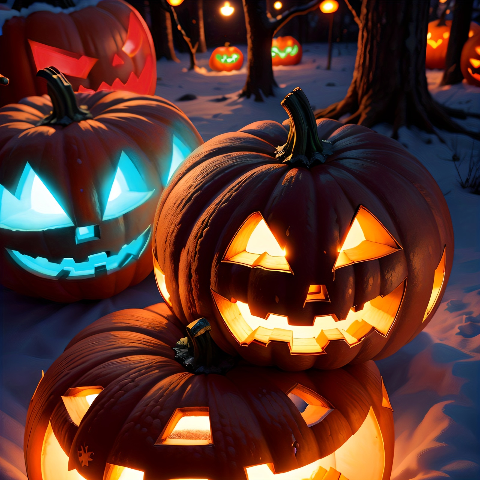 Halloween Atmosphere Light Submersible Led Pumpkin - Temu